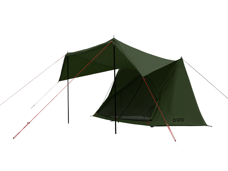 販売終了】パップフーテント2（カーキ） T2-670-KH - DOD（ディーオー