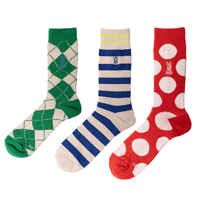 ウサギソックスサンソクセットPT(CHIC/POP)SH221-BK/RD-M/L - DOD