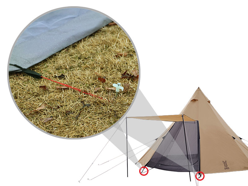 ワンポールテントL（タン） T8-200-TN - DOD（ディーオーディー