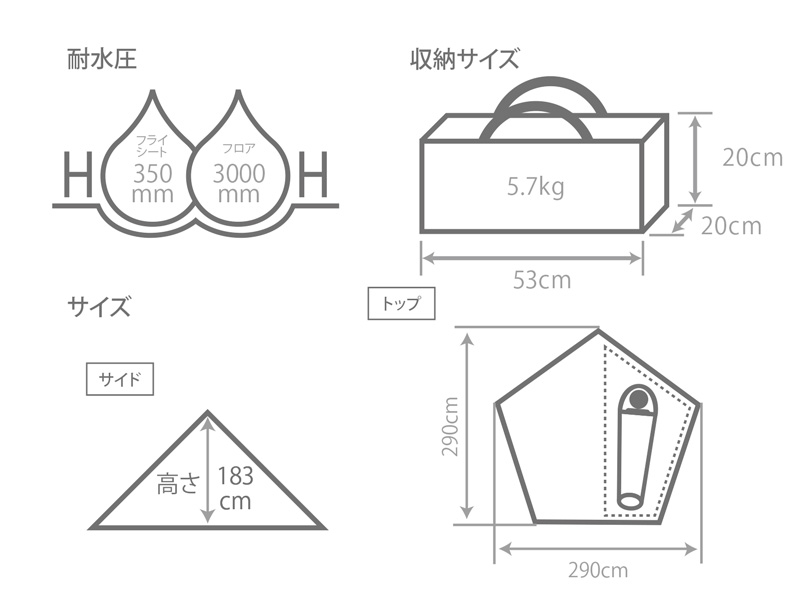 ムシャテント（タン） T1-819-TN - DOD（ディーオーディー）【公式