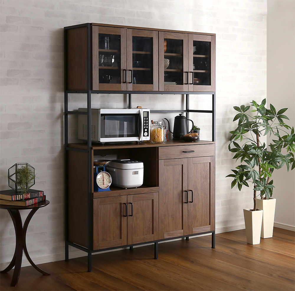 ヴィンテージワイド食器棚(幅122.6cm) GREACK グリック - 家具専門店ど