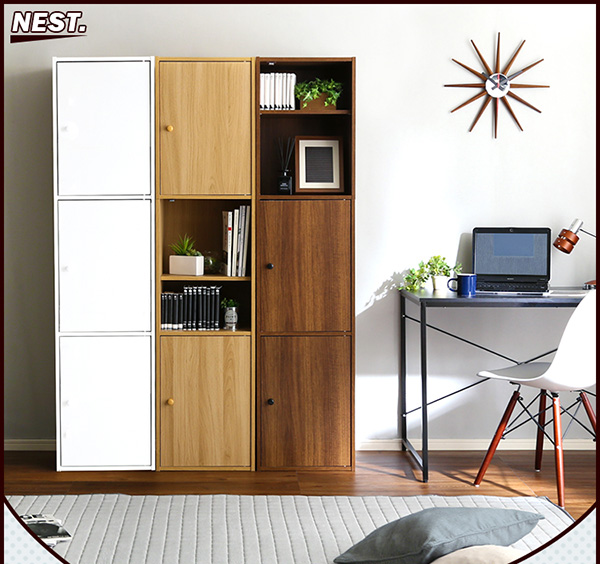 定価12,800円】壁つけ収納ボックス 扉付き ナチュラル 壁つけ収納