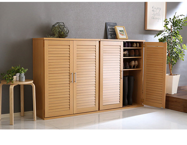 ルーバーシューズボックス 75cm幅 Dion ディオン 2個組 - 家具専門店ど