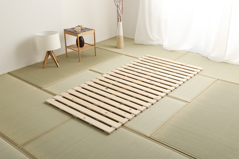 ロールタイプ 檜すのこベッド 涼風 (セミダブル) - 家具専門店どあどあ