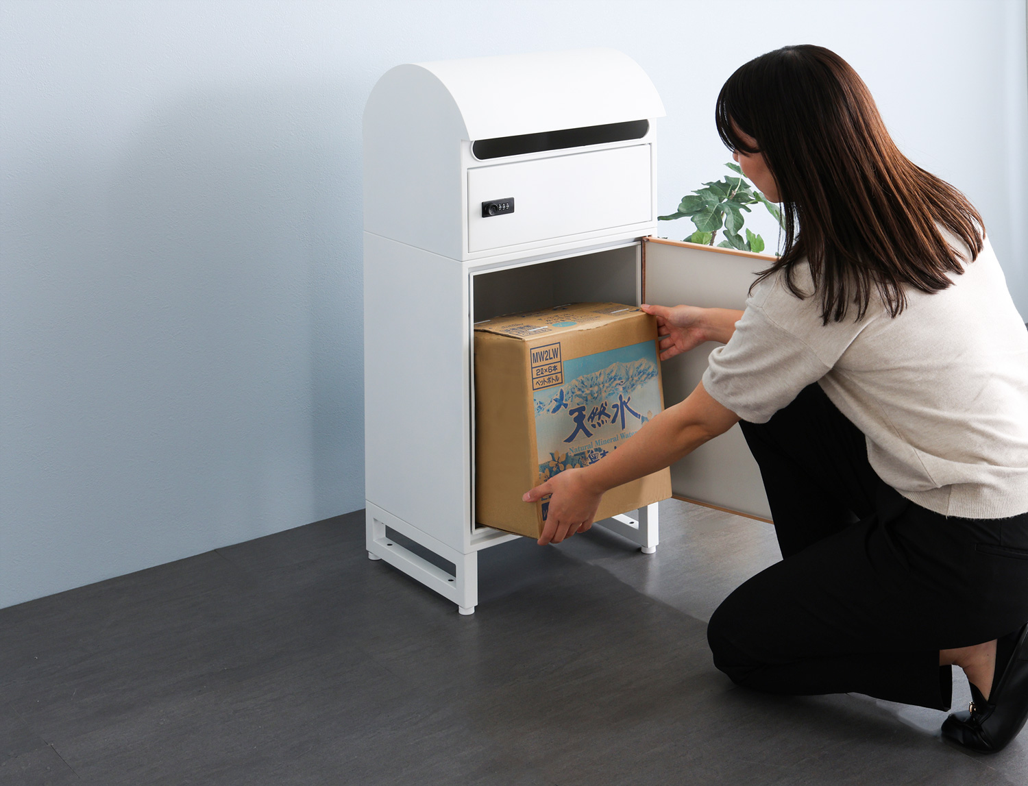 宅配ボックス スリムロータイプ 2ボックス Retto レト - 家具専門店ど