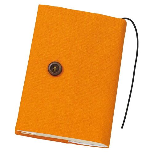 基礎縫いブックカバーオレンジ×赤ストライプ 51019 アーテック