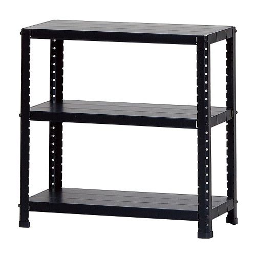 スチール整理棚3段 CLE6276-3BK 61×28×60.5cm 3段 黒 NEXT スチール