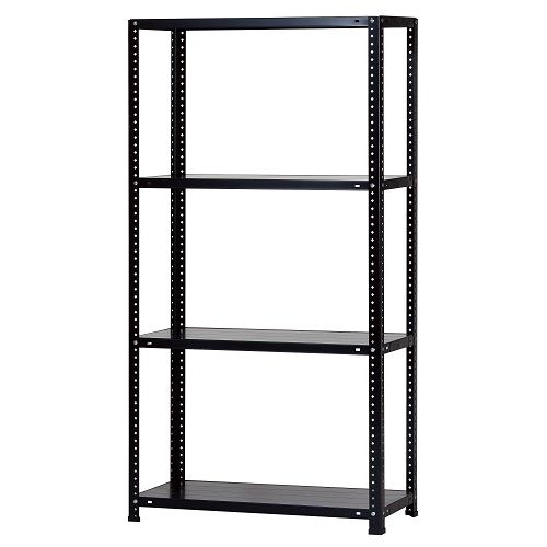 スチール整理棚4段 LST-34165BK 87.5×40×165cm 4段 黒 NEXT スチール