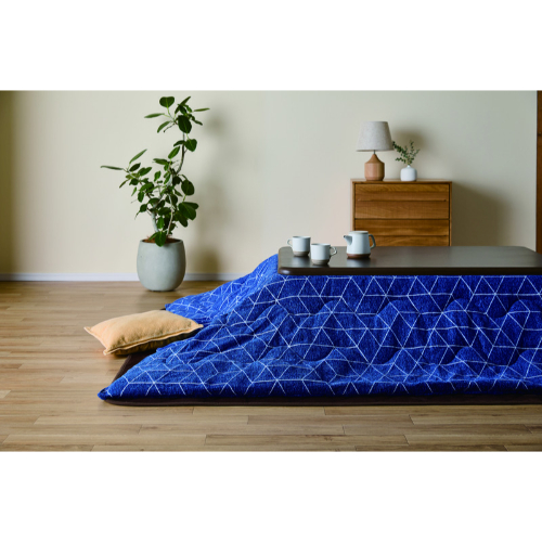 シェニールこたつふとん 24W 200×200 NV柄 DCM コタツ掛布団 200×200