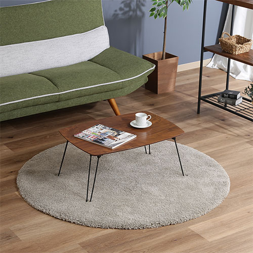 折れ脚ローテーブル トロン 7050 ミディアムブラウン 15236 不二貿易