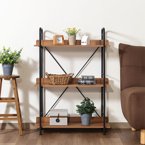 マルチシェルフ SMART ブラウン 31285 不二貿易 3段 2段