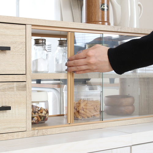 カウンター上収納ラック 幅80cm オーク [5116] カウンター上収納ラック