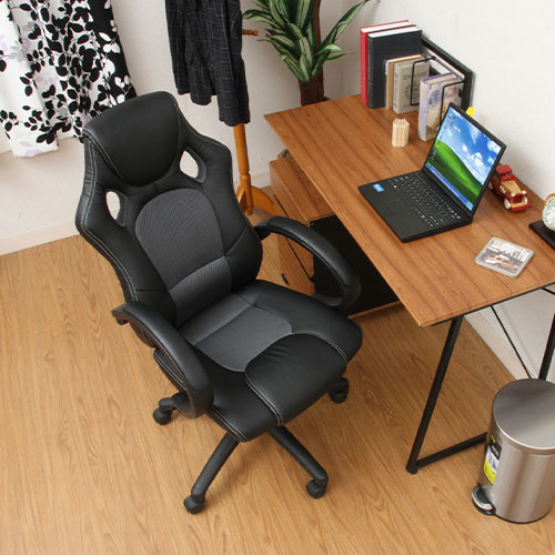 レーシングチェアー サーキット 25838 不二貿易 オフィスチェア