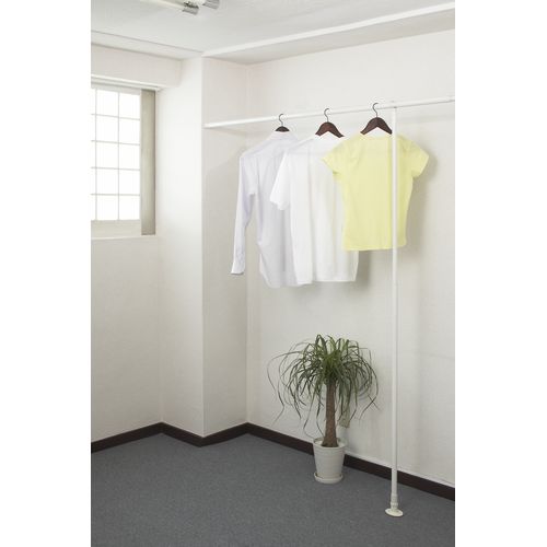 クローゼットポール 2M用 フルネス 突っ張りポール 2M用 ホワイト