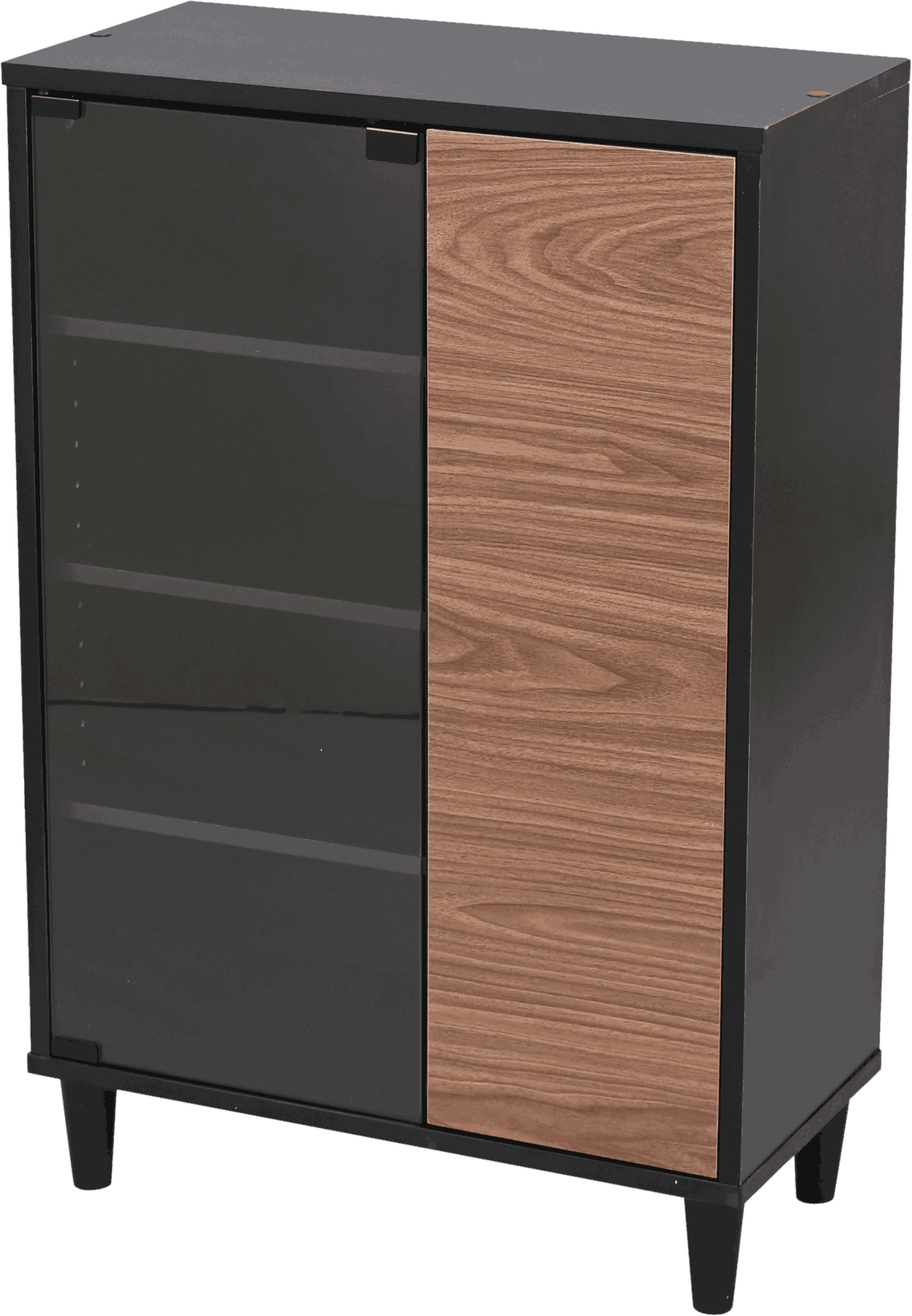 キャビネット ガラスキャビネット 北欧 ガラス扉 FSI-0004-BKBR JK