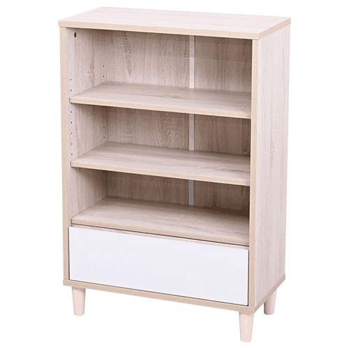 ラック オープンラック 北欧 3段 脚付き 引き出し FSI-0001-NAWH JK