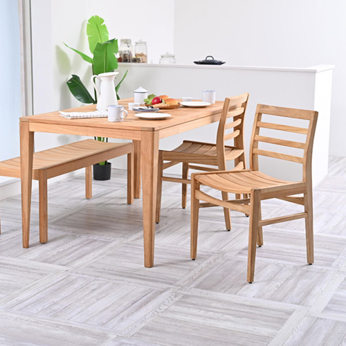 チーク無垢材 無塗装 SUN ダイニングチェアC540XX C540XX サンフラワー