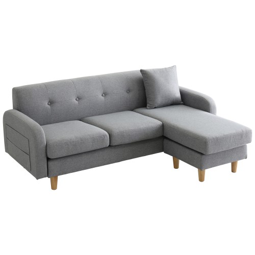 3人掛けカウチソファ【Zecta-ゼクタ-】 ZCT-3P--GY ホームテイスト