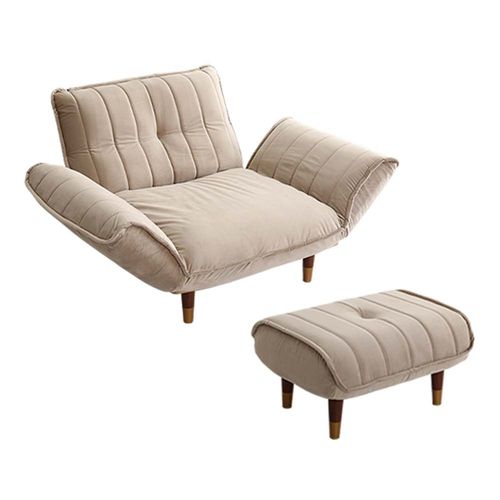 ベロアカウチソファ 1人掛け+オットマンセット SH-07-OKBA1P-S--BEBR