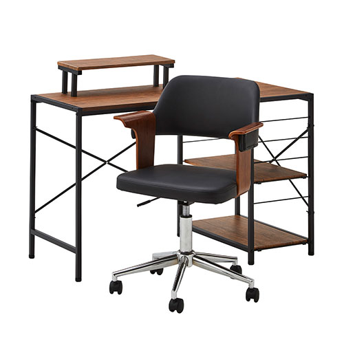 曲線が美しいデスクチェア 2点セット【EIRMIN×Lubbock】 SH-23-KDSET