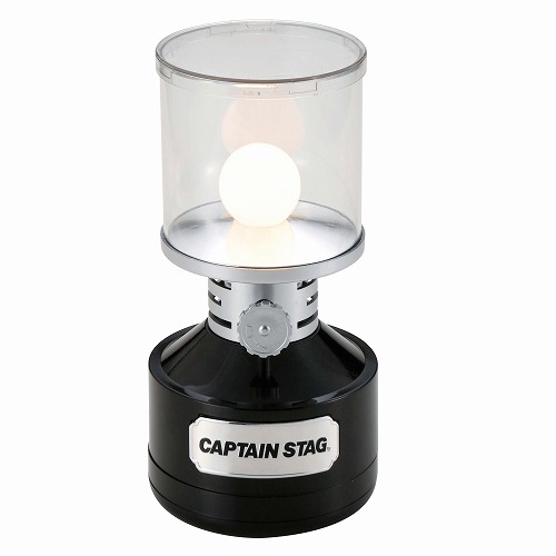 ツインライト LEDランタン＜ステンドグラス風シート付＞（ブラック