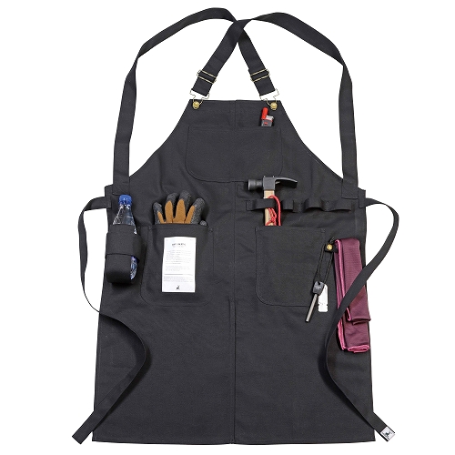 FIRE PROOFワークエプロン(ブラック) UP-2695 CAPTAIN STAG アウトドア