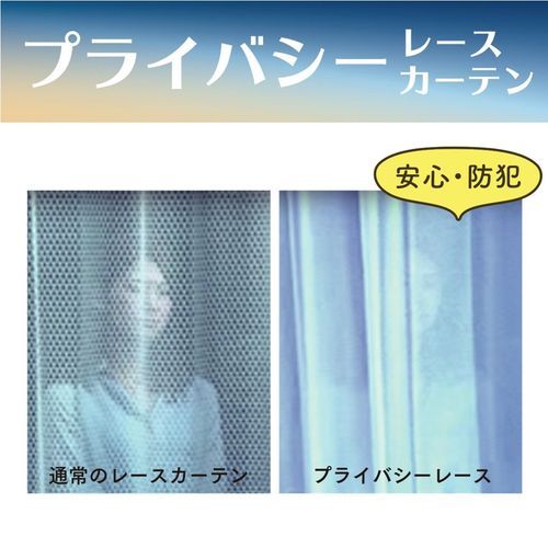 ドレープ+レースカーテンセット ブリンク 4枚入 ユニベール ドレープ