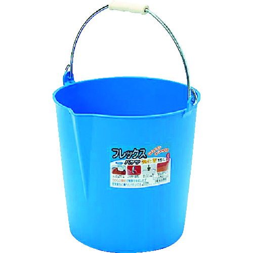 フレックスバケツ 15L ブルー FB-15B 田中 バケツ | ホームセンター