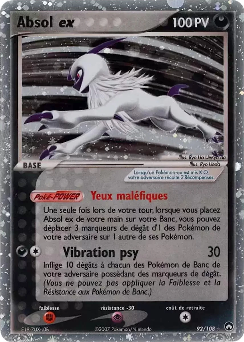 Carte Pokémon Absol ex 92/108 - Gardiens du Pouvoir, EX