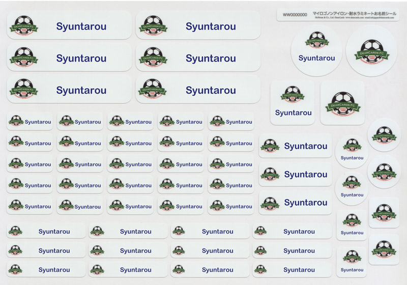 マイロゴノンアイロン・耐水ラミネートお名前シール 2シートセット