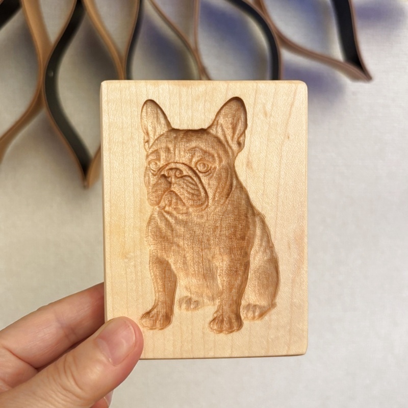 フレンチブルドッグ/French Bulldog＋カッター付き*wood cookie mold