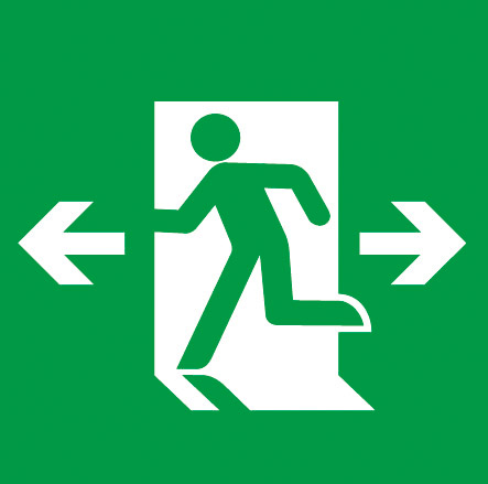 中止品】FA20337C LE1 パナソニック LED誘導灯 避難口用片面型・左向