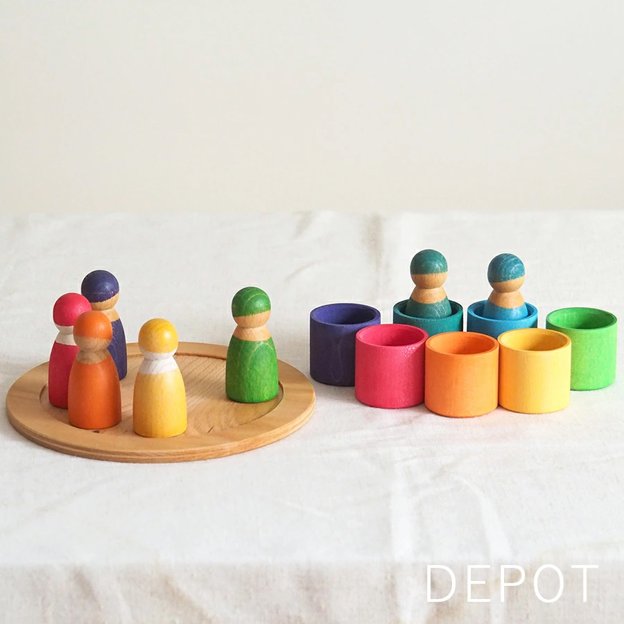 ドイツ グリムス カラフルフレンズ】木のおもちゃ 知育玩具 ままごと