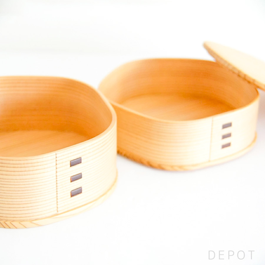 弁当箱 【梅花弁当】（曲げわっぱ わっぱ弁当 木製 2段弁当箱 国産 杉