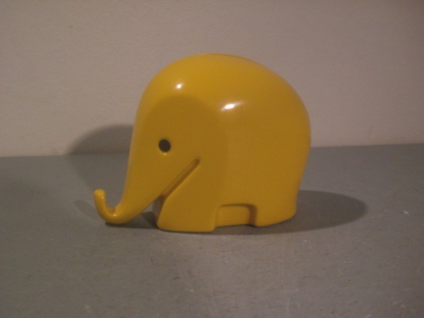 Spardose Elefant gelb- Luigi Colani | Bakelit/ Holz/ Plastik