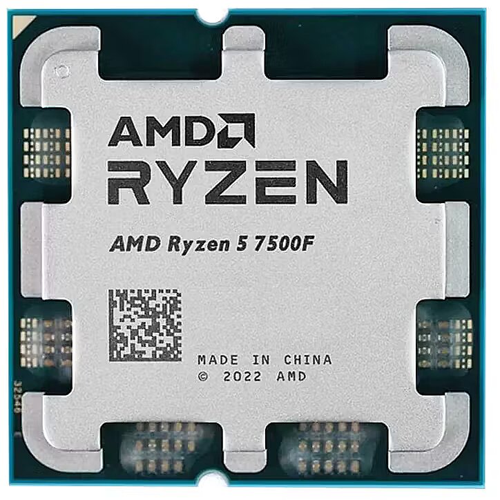 AMD Ryzen 5 7500F (6C/12T, 5.2GHz, 32MB Cache, 65W) Tray with