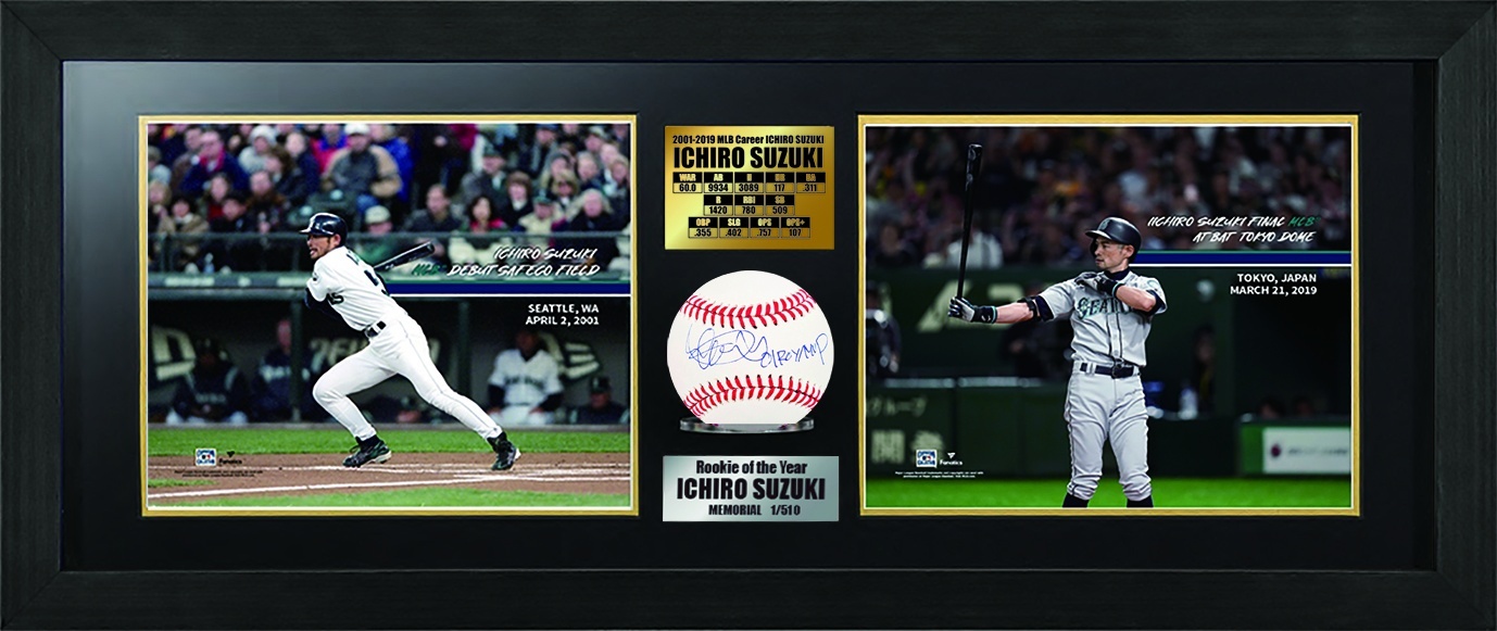 世界限定51イチロー ROY/MVP 直筆サイン入りボール 額装セット