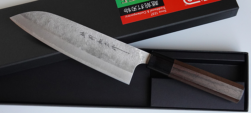 越前加茂作 V金10号 ダマスカス三徳包丁 17cm