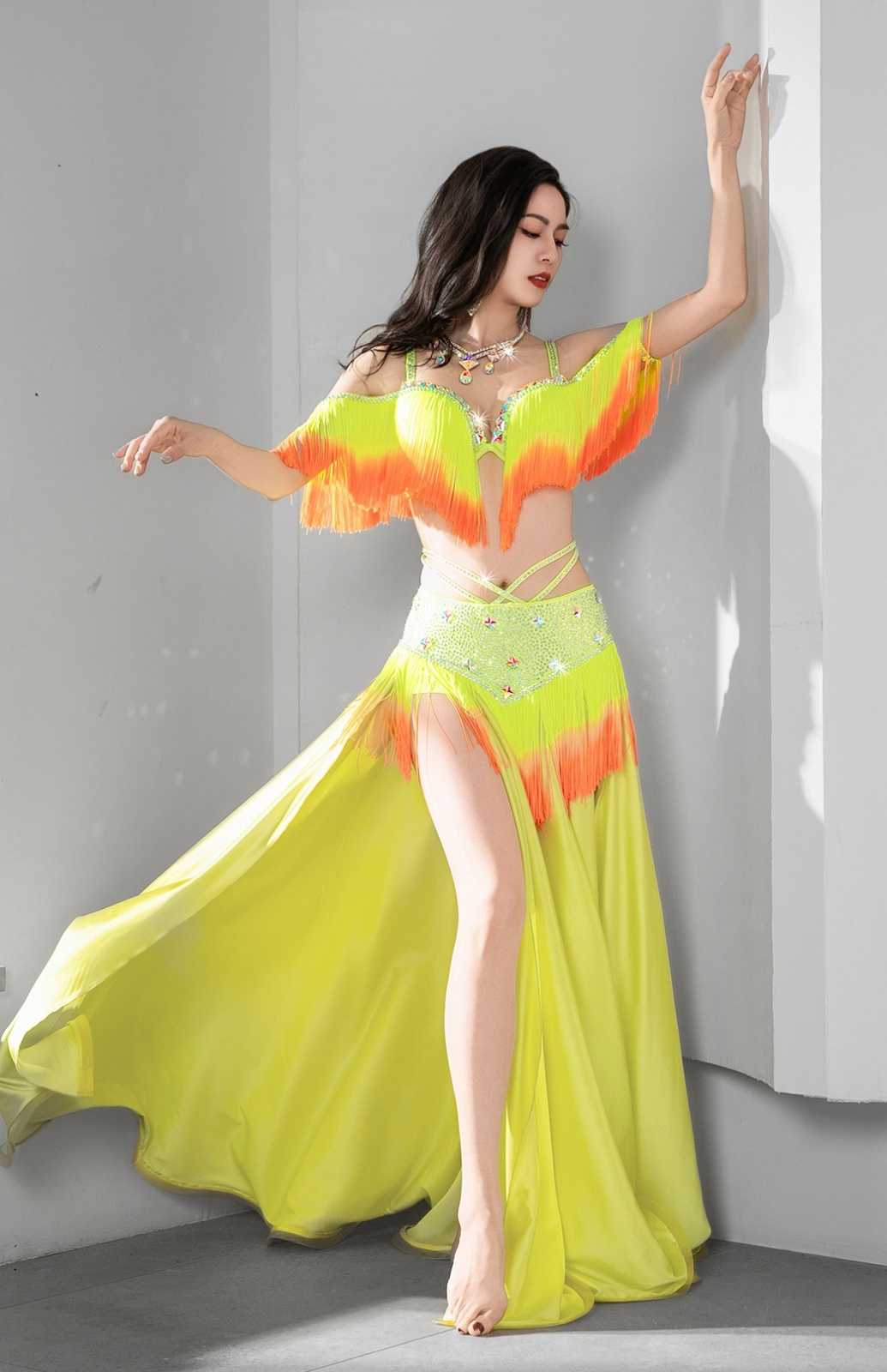 ベリーダンス衣装コスチューム--ブラ＋スカートYC115 - DanceQueen踊姫