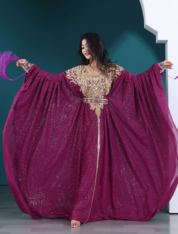 ベリーダンスコスチューム -Khaleegy ハリージ 2点セットT909