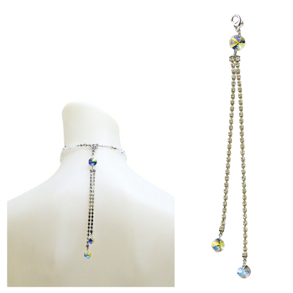 PINK バックチャーム P-360 オーロラ×クリスタル 社交ダンス