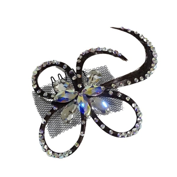 多美咲 ヘアーオーナメント XR009ストーン 付き 全17色 社交ダンスヘア