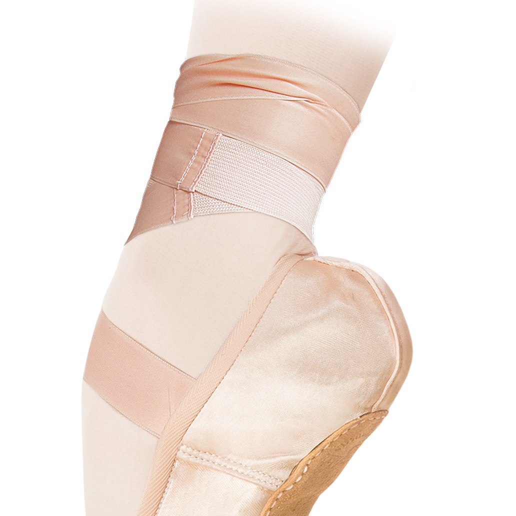 バレエ用品のグリシコ 平ゴム付トウシューズリボン｜2.4cm幅 シューズ