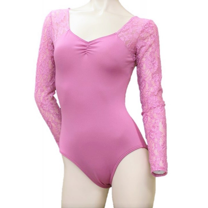 バレエ用品の【SALLY】レースロングスリーブレオタード レオタード