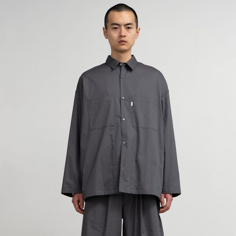 Graphpaper) Solotex Twill L/S Oversized Box Shirt (GM241-50292B