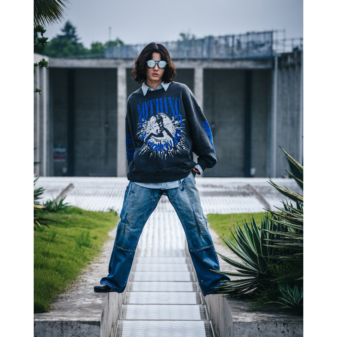 SAINT Mxxxxxx X 河村康輔 CREW SWEAT NOTHING IMP SM-YS1-0000-C36