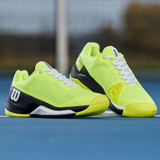Wilson Rush Pro Mens Tennis Shoes Safety Yellowblackwhite 15A46 Mens