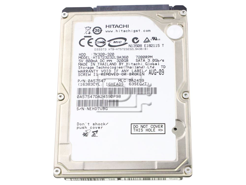 Hitachi Travelstar 7K320 0A57547 SATA Hard Drive