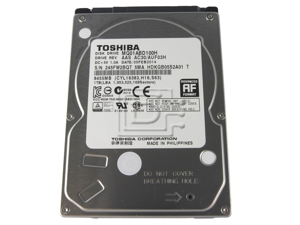 Toshiba MQ01ABD100H 1000GB / 1TB 5.4K Hybrid 2.5