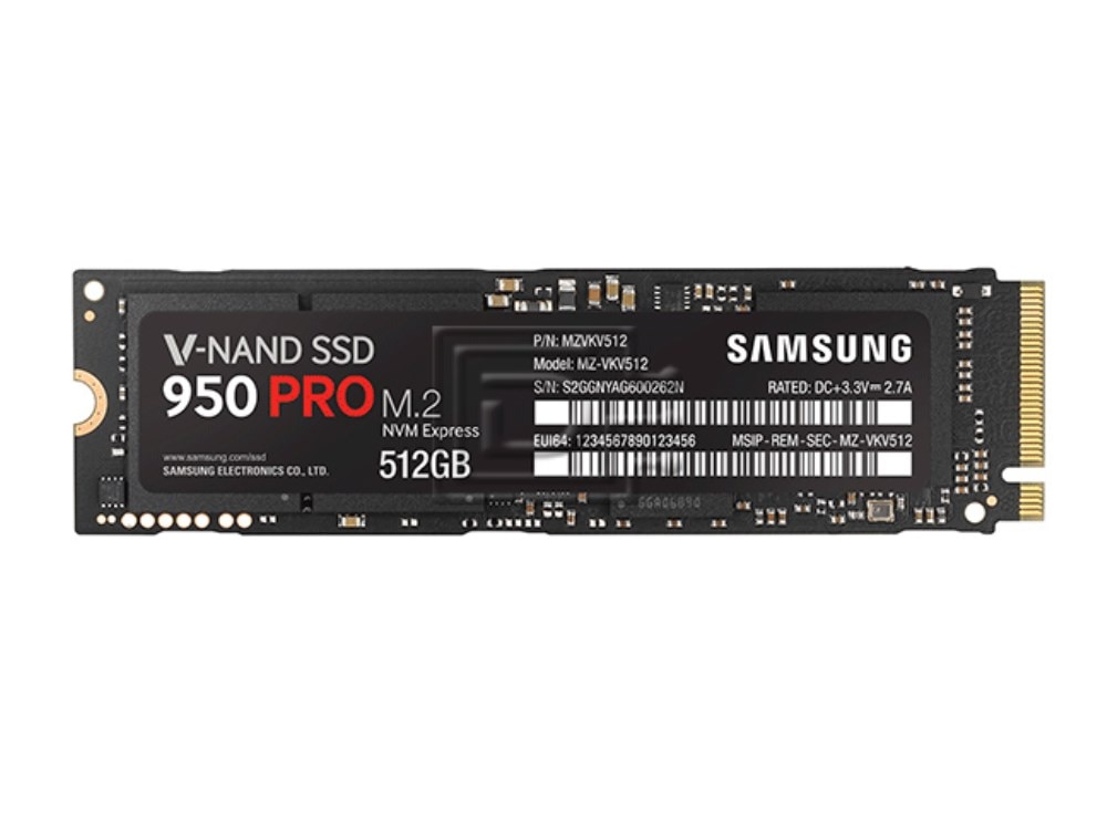 Samsung 950 PRO MZ-V5P512BW 512GB M.2 MLC V-NAND SED PCIe SSD